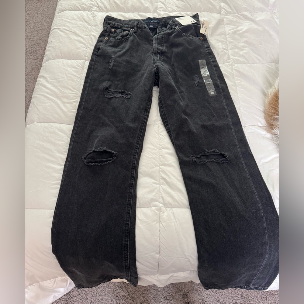 Aeropostale 90s baggy black jeans size 4 regular